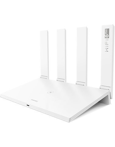 Router blanco de cuatro antenas